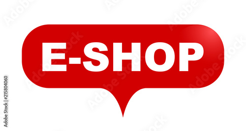 red vector bubble banner eshop