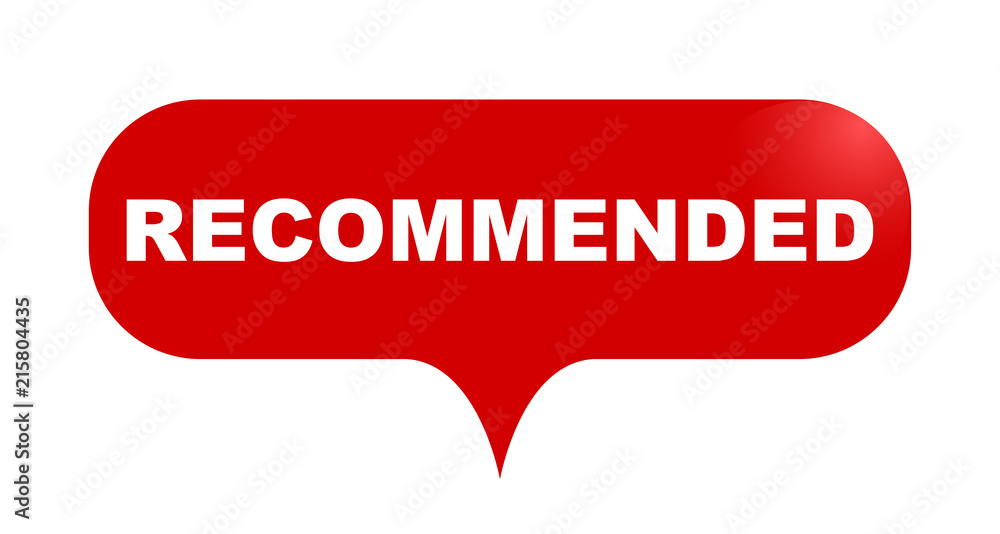 red vector bubble banner recommended red vector bubble banner recommended