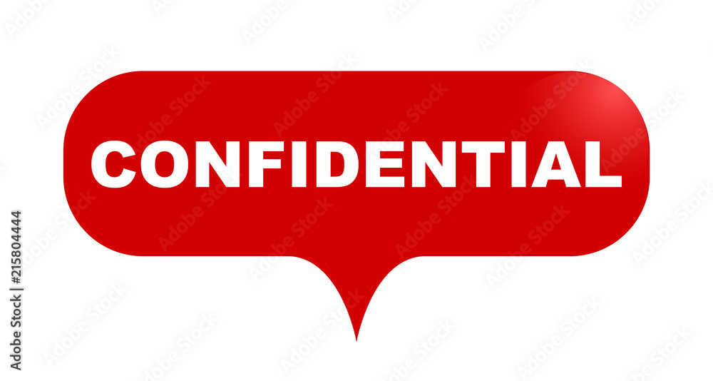 red vector bubble banner confidential red vector bubble banner confidential