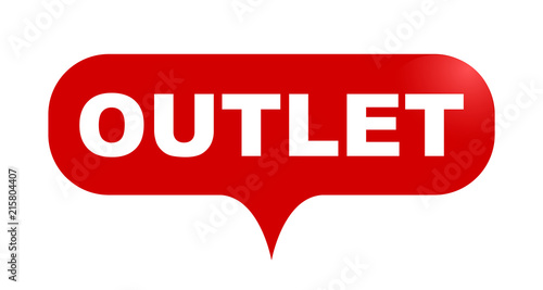 red vector bubble banner outlet