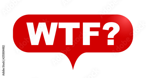 red vector bubble banner wtf