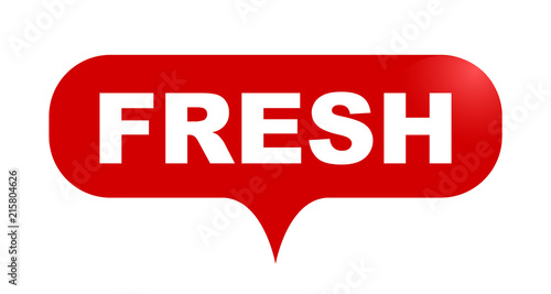 red vector bubble banner fresh