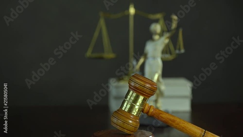 Law and Justice concept video, camera dolly