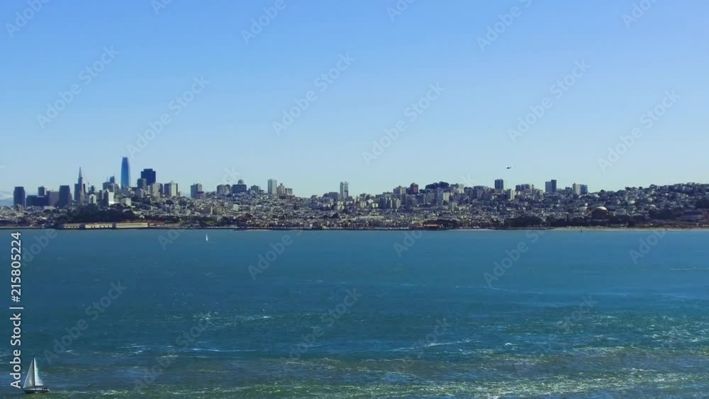 landscape concept - view of san francisco city and pacific ocean landscape concept - view of san francisco city and pacific ocean