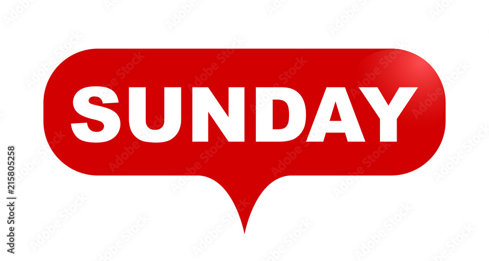 red vector bubble banner sunday red vector bubble banner sunday