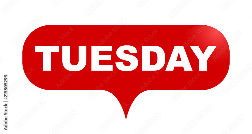 red vector bubble banner tuesday red vector bubble banner tuesday