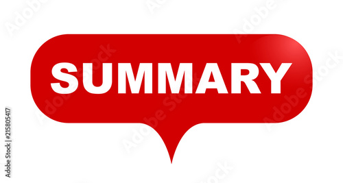 red vector bubble banner summary