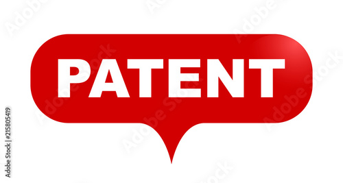 red vector bubble banner patent