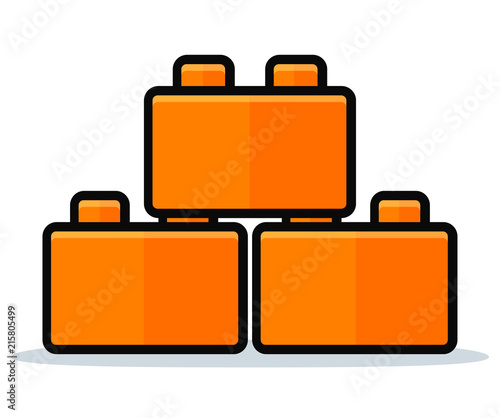 Vector toy blocks icon design