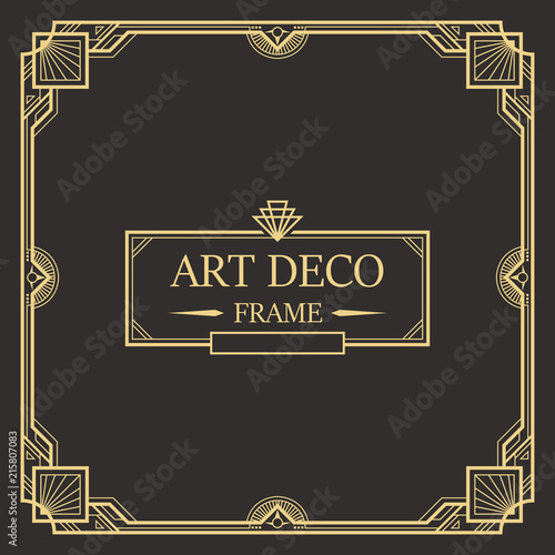 Art deco border and frame template