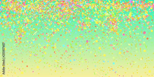 Multicolored pattern with colored confetti on isolated background. Texture with glitters for design. Greeting cards. Explosion. Bright firework. Luxury wallpaper. Print for banners, flyers and posters