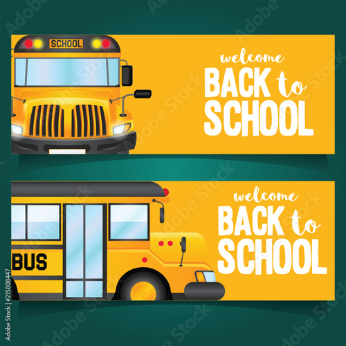 back to school bus yellow card