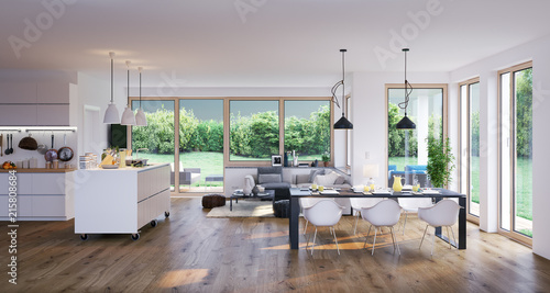living room in modern luxury villa - wohnzimmer in Luxus Villa photo
