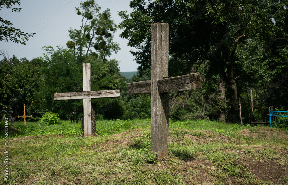 Ancient medieval abandoned cemetery Ancient medieval abandoned cemetery