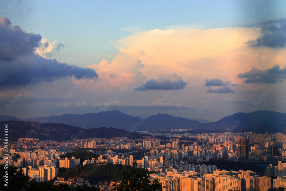 A sunset  of the Namsan