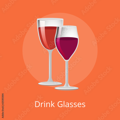 Drink Glasses of Elite Red Wine Classical Alcohol