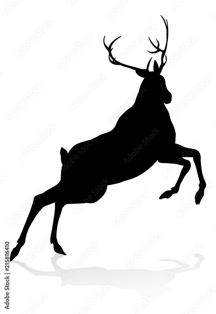 Obraz premium Deer Animal Silhouette