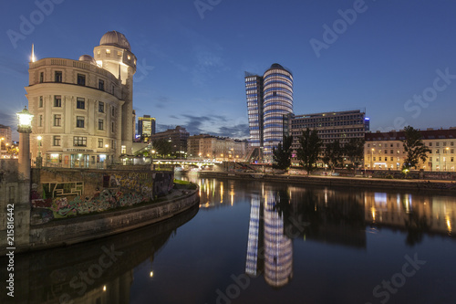 Photography Urania am Donaukanal, Sternwarte, Uniqa-Tower, Wien/Vienna