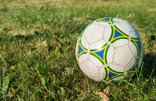 Soccer ball on grass