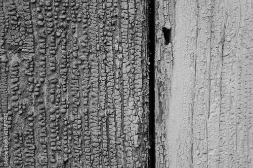 Old Black and WhiteTexture of Paint on Wood photo