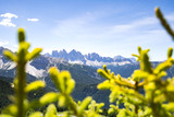 Beautiful Landscape  view from Plose to the Geisler Alps, Dolomites in South Tyrol
