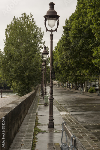 Lamp post on street in paris