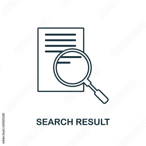 Search Result creative icon. Simple element illustration. Search Result concept symbol design from seo collection. Perfect for web design, apps, software, print.