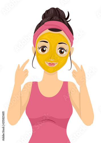 Teen Girl Gold Facial Mask ...