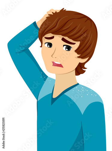 Teen Guy Dandruff Physical Change Puberty