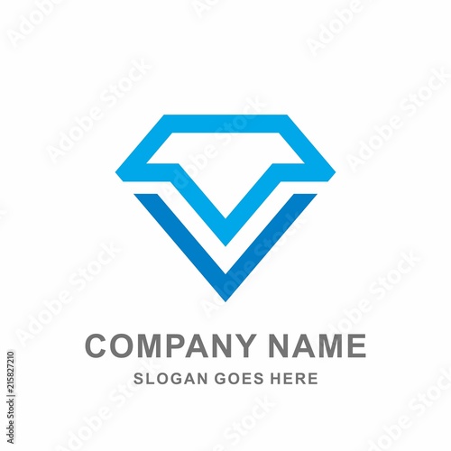 Geometric Diamond Crystal Jewelry Fashion Accessories Business Company Stock Vector Logo Design Template