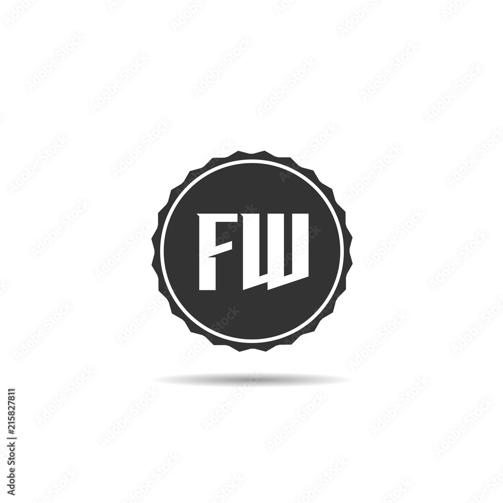 Initial Letter FW Logo Template Design Initial Letter FW Logo Template Design