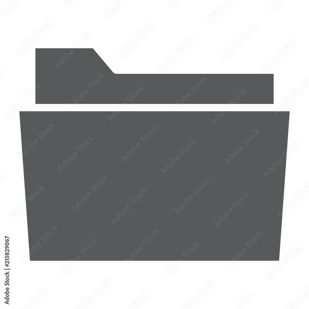Folder glyph icon, office and work, file sign, vector graphics, a solid pattern on a white background, eps 10. Folder glyph icon, office and work, file sign, vector graphics, a solid pattern on a white background, eps 10.