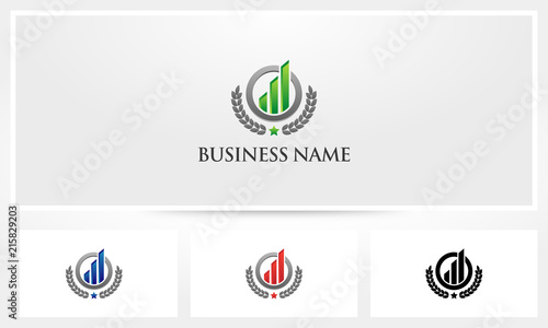 Business Marketing Chart Laurel Logo