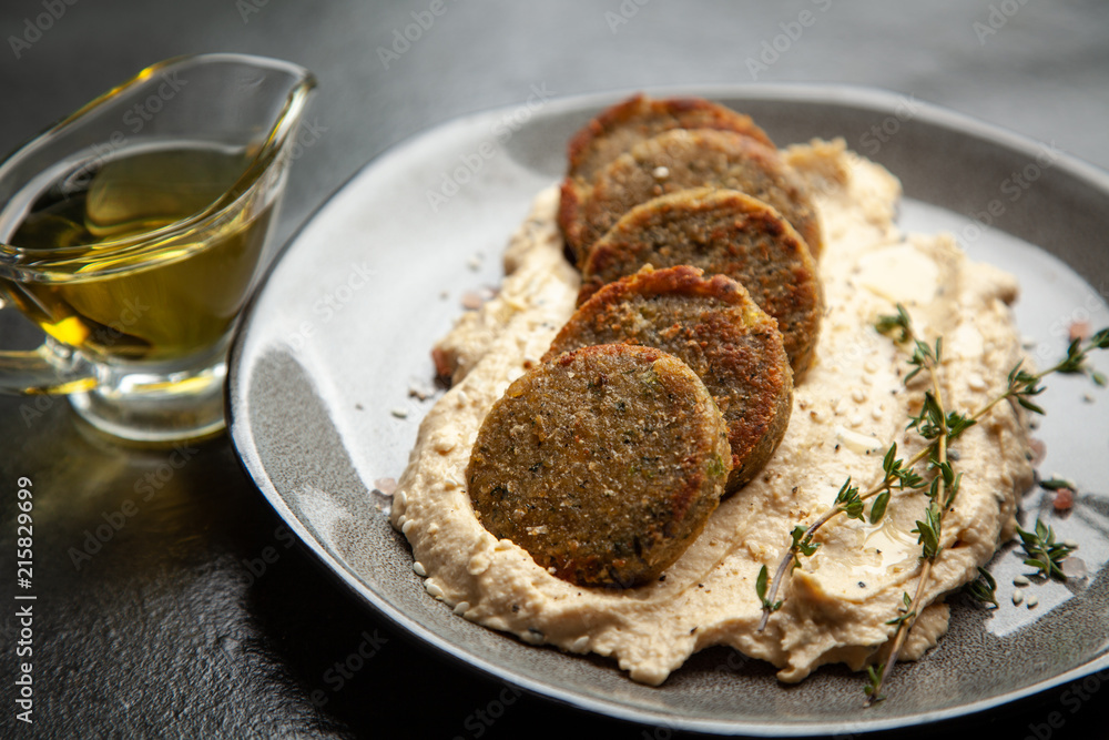 Falafel and hummus Falafel and hummus