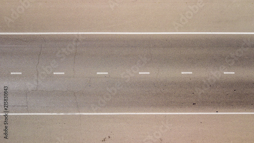 Top down aerial view of transportation highway overpass, ringway, roundabout