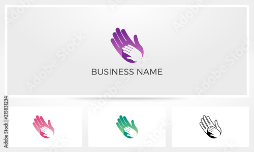 Holding Hand Child Protection Logo