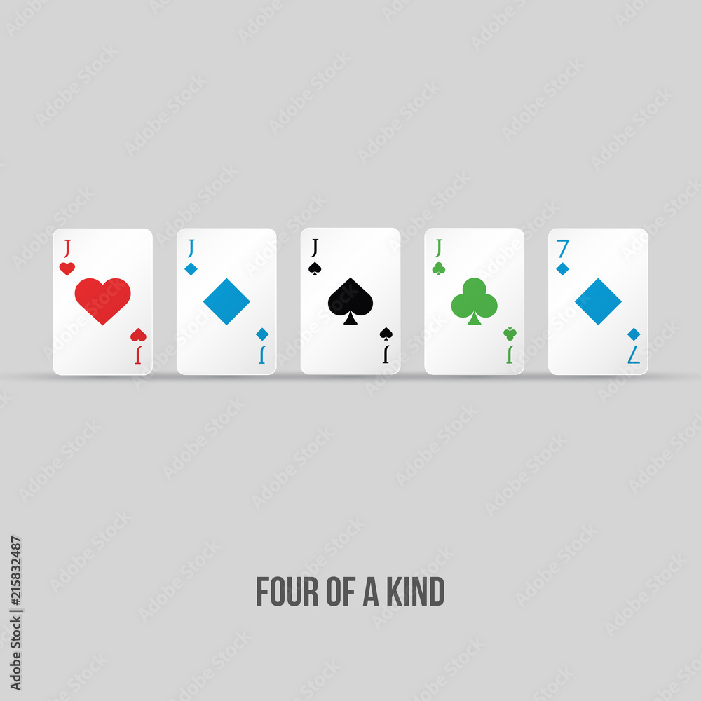 Poker Card Hand - Four of a kind Poker Card Hand - Four of a kind