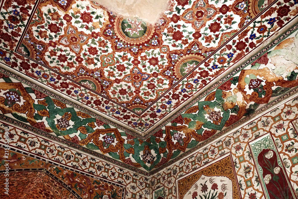 Old ceiling ornament in ancient persian palace Old ceiling ornament in ancient persian palace