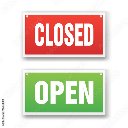 Open and closed signs