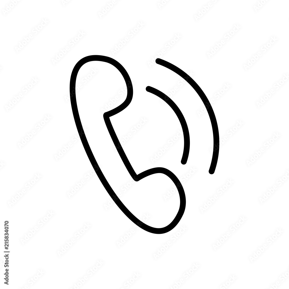 Phone Thin Line Icon Phone Thin Line Icon
