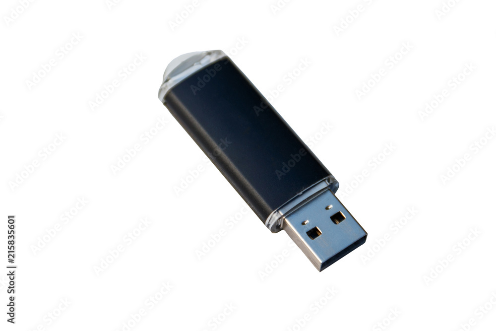 USB memory stick or flash drive isolated on white background USB memory stick or flash drive isolated on white background