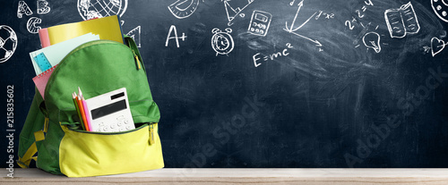 Billede på lærred Back to school backpack.