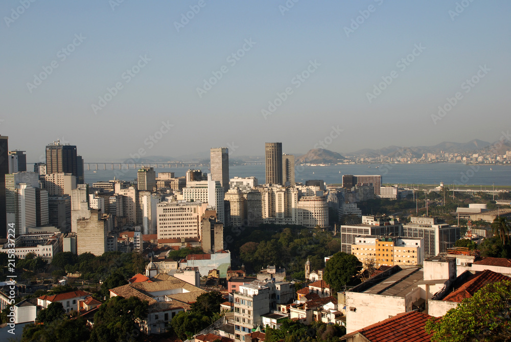 Rio de Janeiro downtown, aerial view