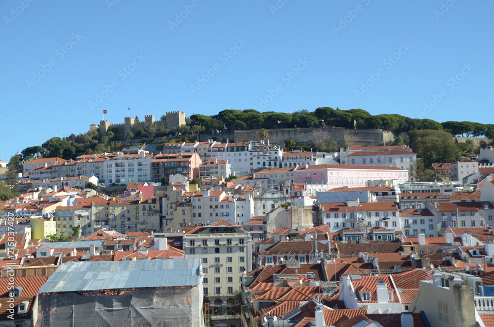 St. George's castle over Lisbon, Portugal