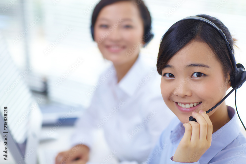 customer service businesswoman working portrait customer service businesswoman working portrait
