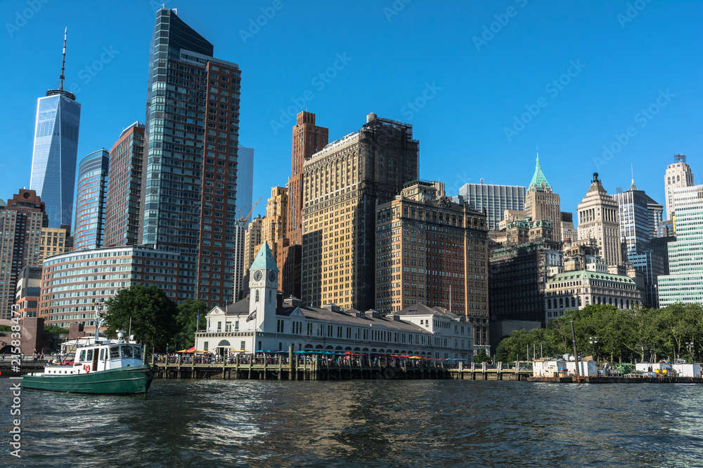 Skyline of Manhattan from Hudson River, New York City Skyline of Manhattan from Hudson River, New York City