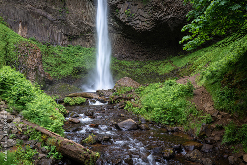 Latourell Falls in Columbia River Gorge, Oregon, USA photo