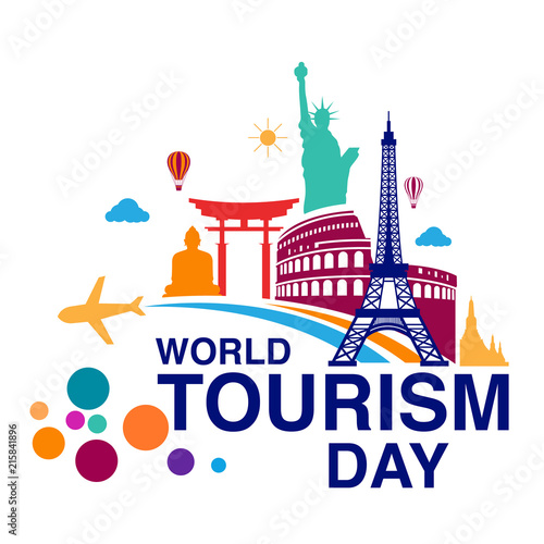 World Tourism Day logo template vector illustration