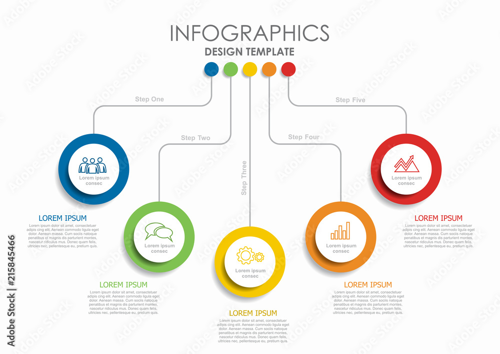 Naklejka premium Infographic design template with place for your data. Vector illustration.