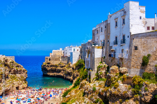 Polignano a Mare - Bari - Apulia - south italy sea village lagoon photo